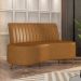 Sofá Chaise Living 2 Lugares 160cm para Sala Cayman K01 Sintético Caramelo - Lyam Decor