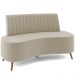 Sofá Chaise Living 2 Lugares 160cm para Sala Cayman K01 Veludo Bege - Lyam Decor