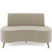 Sofá Chaise Living 2 Lugares 160cm para Sala Cayman K01 Veludo Bege - Lyam Decor