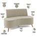 Sofá Chaise Living 2 Lugares 160cm para Sala Cayman K01 Veludo Bege - Lyam Decor