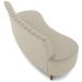 Sofá Chaise Living 2 Lugares 160cm para Sala Cayman K01 Veludo Bege - Lyam Decor