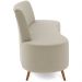 Sofá Chaise Living 2 Lugares 160cm para Sala Cayman K01 Veludo Bege - Lyam Decor
