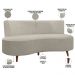 Sofá Chaise Living 2 Lugares 160cm para Sala Istambul K01 Bouclê Bege - Lyam Decor