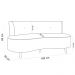 Sofá Chaise Living 2 Lugares 160cm para Sala Istambul K01 Bouclê Bege - Lyam Decor
