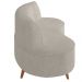 Sofá Chaise Living 2 Lugares 160cm para Sala Istambul K01 Bouclê Bege - Lyam Decor