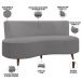 Sofá Chaise Living 2 Lugares 160cm para Sala Istambul K01 Bouclê Cinza - Lyam Decor