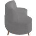Sofá Chaise Living 2 Lugares 160cm para Sala Istambul K01 Bouclê Cinza - Lyam Decor