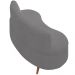 Sofá Chaise Living 2 Lugares 160cm para Sala Istambul K01 Bouclê Cinza - Lyam Decor