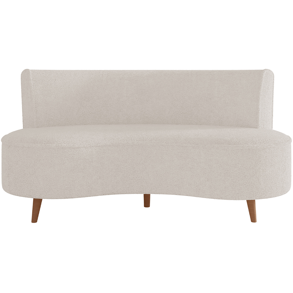 Sofá Chaise Living 2 Lugares 160cm para Sala Istambul K01 Bouclê Creme - Lyam Decor