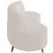 Sofá Chaise Living 2 Lugares 160cm para Sala Istambul K01 Bouclê Creme - Lyam Decor