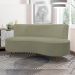 Sofá Chaise Living 2 Lugares 160cm para Sala Istambul K01 Bouclê Verde - Lyam Decor