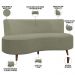 Sofá Chaise Living 2 Lugares 160cm para Sala Istambul K01 Bouclê Verde - Lyam Decor
