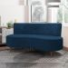 Sofá Chaise Living 2 Lugares 160cm para Sala Istambul K01 Veludo Azul Marinho - Lyam Decor