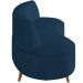 Sofá Chaise Living 2 Lugares 160cm para Sala Istambul K01 Veludo Azul Marinho - Lyam Decor