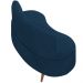 Sofá Chaise Living 2 Lugares 160cm para Sala Istambul K01 Veludo Azul Marinho - Lyam Decor