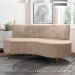 Sofá Chaise Living 2 Lugares 160cm para Sala Istambul K01 Veludo Bege - Lyam Decor