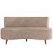 Sofá Chaise Living 2 Lugares 160cm para Sala Istambul K01 Veludo Bege - Lyam Decor