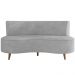 Sofá Chaise Living 2 Lugares 160cm para Sala Istambul K01 Veludo Cinza - Lyam Decor