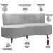 Sofá Chaise Living 2 Lugares 160cm para Sala Istambul K01 Veludo Cinza - Lyam Decor