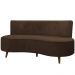 Sofá Chaise Living 2 Lugares 160cm para Sala Istambul K01 Veludo Marrom - Lyam Decor