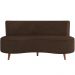 Sofá Chaise Living 2 Lugares 160cm para Sala Istambul K01 Veludo Marrom - Lyam Decor