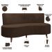 Sofá Chaise Living 2 Lugares 160cm para Sala Istambul K01 Veludo Marrom - Lyam Decor