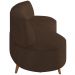 Sofá Chaise Living 2 Lugares 160cm para Sala Istambul K01 Veludo Marrom - Lyam Decor