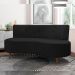 Sofá Chaise Living 2 Lugares 160cm para Sala Istambul K01 Veludo Preto - Lyam Decor