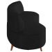 Sofá Chaise Living 2 Lugares 160cm para Sala Istambul K01 Veludo Preto - Lyam Decor