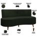 Sofá Chaise Living 2 Lugares 160cm para Sala Istambul K01 Veludo Verde - Lyam Decor