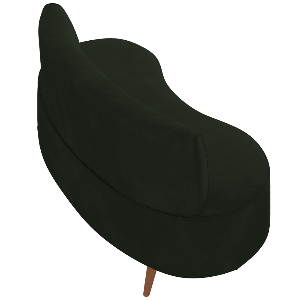 Sofá Chaise Living 2 Lugares 160cm para Sala Istambul K01 Veludo Verde - Lyam Decor