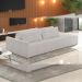 Sofá Ilha Modular Para Sala 232cm com Puff Dublin K01 Bouclê Creme - Lyam Decor