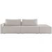 Sofá Ilha Modular Para Sala 232cm com Puff Dublin K01 Bouclê Creme - Lyam Decor