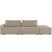 Sofá Ilha Modular Para Sala 232cm com Puff Dublin K01 Linho Bege - Lyam Decor