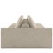 Sofá Ilha Modular Para Sala 232cm com Puff Dublin K01 Linho Bege - Lyam Decor