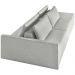 Sofá Ilha Modular Para Sala 232cm com Puff Dublin K01 Linho Cinza - Lyam Decor