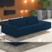 Sofá Ilha Modular Para Sala 232cm com Puff Dublin K01 Veludo Azul Marinho - Lyam Decor