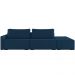 Sofá Ilha Modular Para Sala 232cm com Puff Dublin K01 Veludo Azul Marinho - Lyam Decor