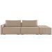 Sofá Ilha Modular Para Sala 232cm com Puff Dublin K01 Veludo Bege - Lyam Decor