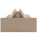 Sofá Ilha Modular Para Sala 232cm com Puff Dublin K01 Veludo Bege - Lyam Decor