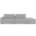 Sofá Ilha Modular Para Sala 232cm com Puff Dublin K01 Veludo Cinza - Lyam Decor