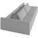 Sofá Ilha Modular Para Sala 232cm com Puff Dublin K01 Veludo Cinza - Lyam Decor