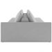 Sofá Ilha Modular Para Sala 232cm com Puff Dublin K01 Veludo Cinza - Lyam Decor