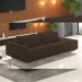 Sofá Ilha Modular Para Sala 232cm com Puff Dublin K01 Veludo Marrom - Lyam Decor