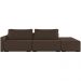 Sofá Ilha Modular Para Sala 232cm com Puff Dublin K01 Veludo Marrom - Lyam Decor
