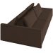 Sofá Ilha Modular Para Sala 232cm com Puff Dublin K01 Veludo Marrom - Lyam Decor