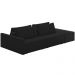 Sofá Ilha Modular Para Sala 232cm com Puff Dublin K01 Veludo Preto - Lyam Decor