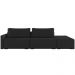 Sofá Ilha Modular Para Sala 232cm com Puff Dublin K01 Veludo Preto - Lyam Decor