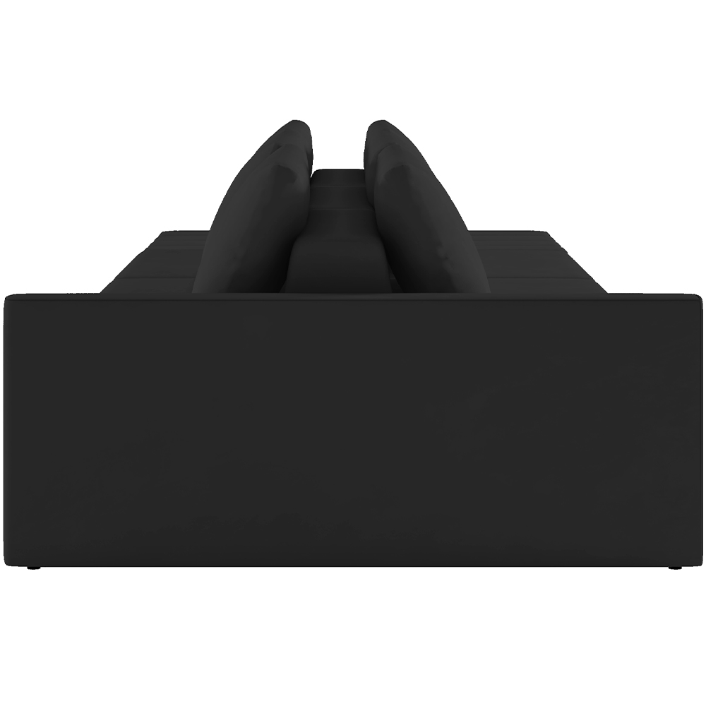 Sofá Ilha Modular Para Sala 232cm com Puff Dublin K01 Veludo Preto - Lyam Decor