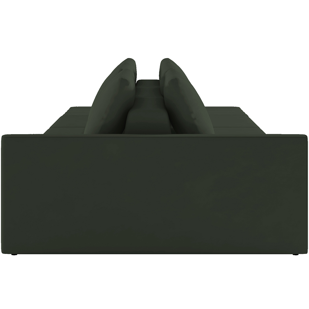 Sofá Ilha Modular Para Sala 232cm com Puff Dublin K01 Veludo Verde - Lyam Decor